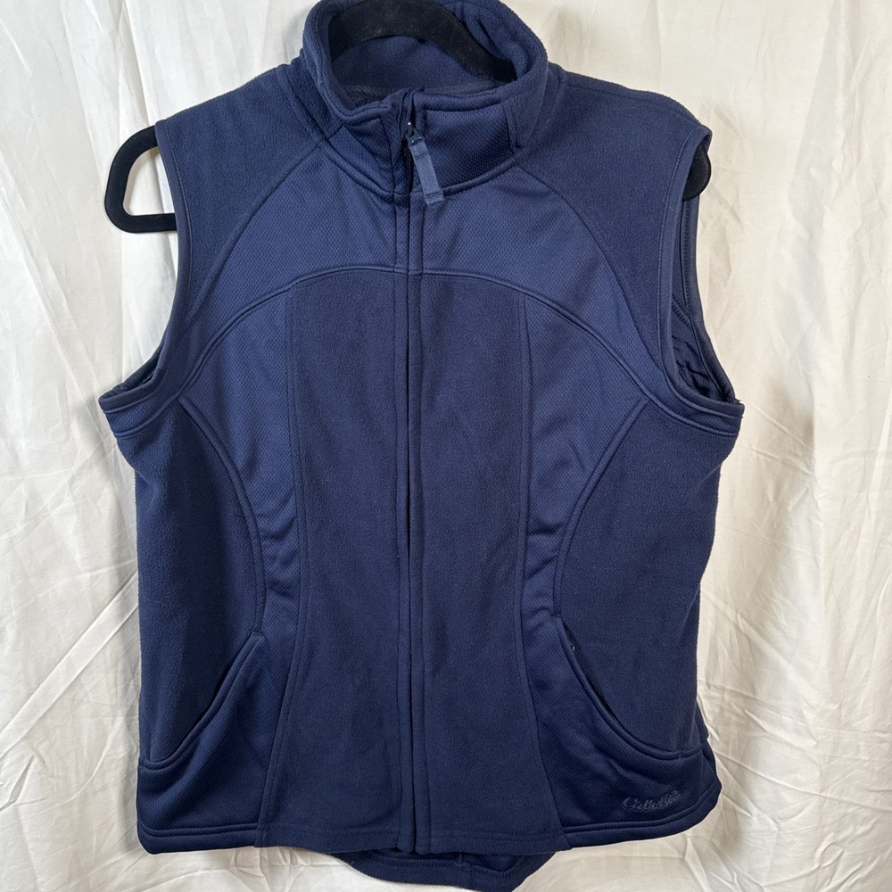 Cabela's Men's Medium Fleece Vest Navy Full Zip Outdoor Gear Layering